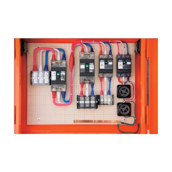 セフティー電気用品 仮設動力分電盤 主幹75A 3回路(75A×1)(60A×1)(20A×1) MP75-N3C2 1点