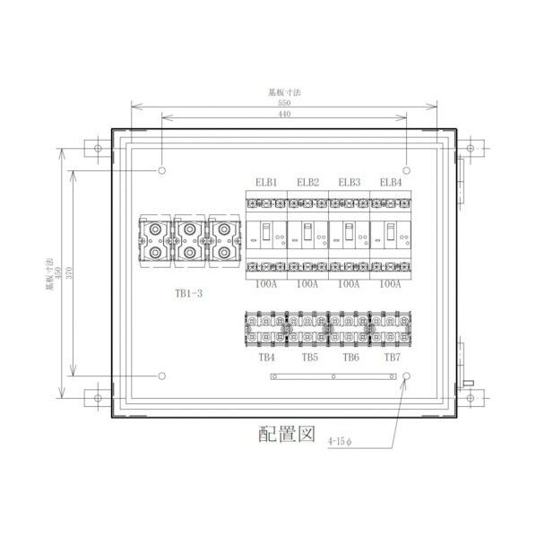 セフティー電気用品 仮設分岐盤 4回路(100A×4) MP-E4C 1点
