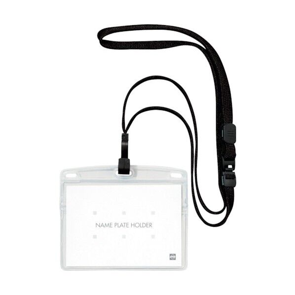 吊り下げ名札 フック式 ヨコ特大 黒 NL-23-BK 10枚