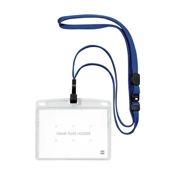吊り下げ名札 フック式 ヨコ特大  青 NL-23-BU 10枚