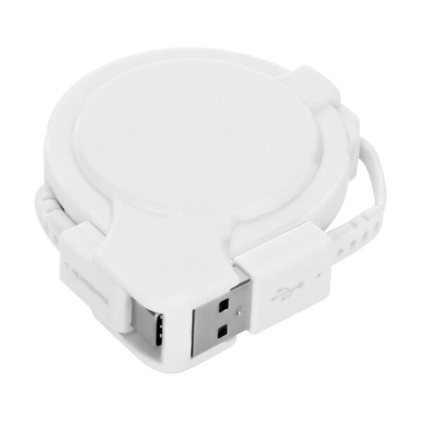 片側だけ引き出せる 巻取り式 USB Type-A to USB Type-Cケーブル katamaki OWL-CBKRPAC75-WH 1点