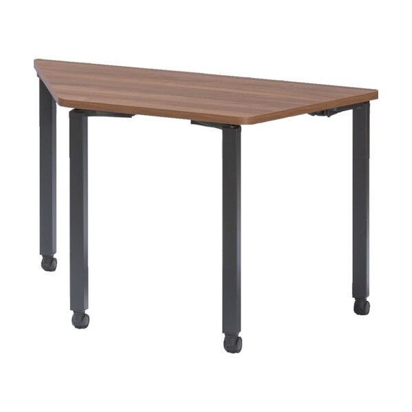 台形テーブル キャスター脚タイプ 天板色モカブラウン NTS-1360TCMB 1点