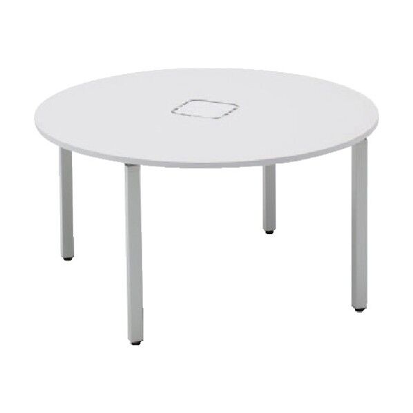 円形テーブル アジャスター脚 1200 ホワイト/ホワイト