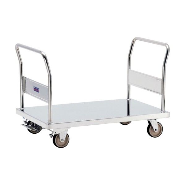フットブレーキ付 ステンレス台車 SUSφ150ウレタン車 NW-1275DWH-FB 1点