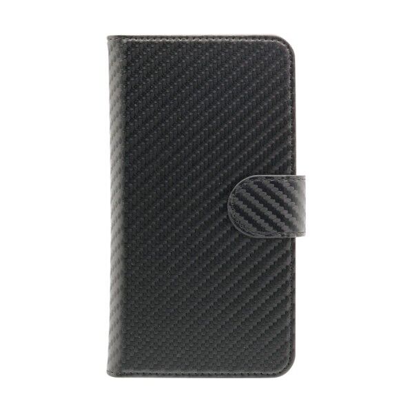 スライド式カーボン調マルチケース 5.2インチまでのスマホ対応 カーボン柄×ブラック