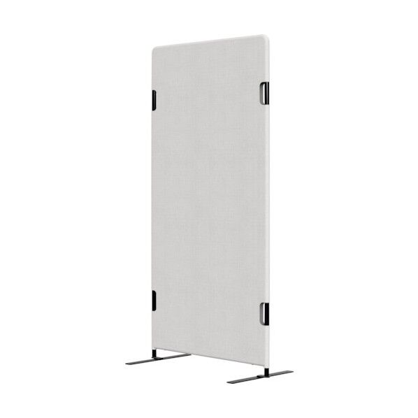 フリージョイントパネル 横幅750mm×奥行き22mm×高さ1500mm ライトグレー(レザー・両足付き) PT20-L1575 L-A01-02-LEG2 1点