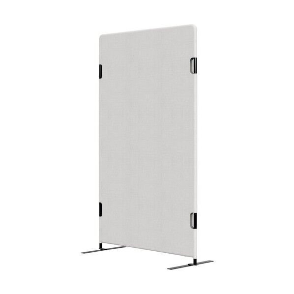 フリージョイントパネル 横幅900mm×奥行き22mm×高さ1500mm ライトグレー(レザー・両足付き) PT20-L1590 L-A01-02-LEG2 1点