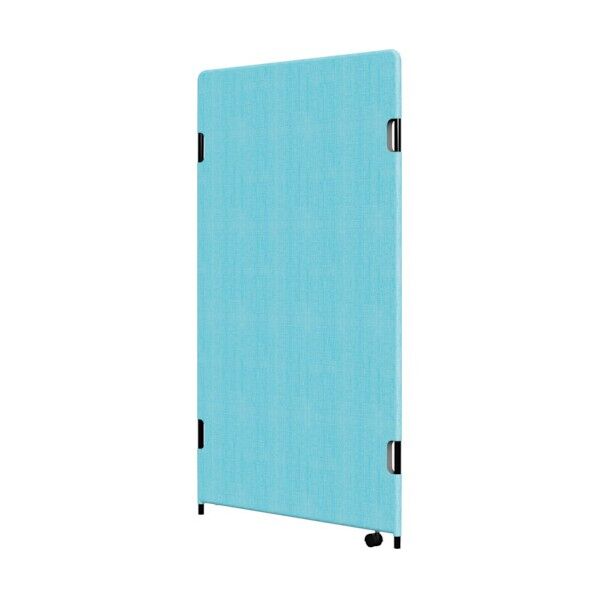フリージョイントパネル 横幅900mm×奥行き22mm×高さ1500mm ライトブルー(レザー・キャスター付き) PT20-L1590 L-A01-13-CA1 1点