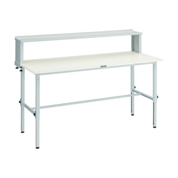 軽量高さ調整作業台1500×750上棚付W色