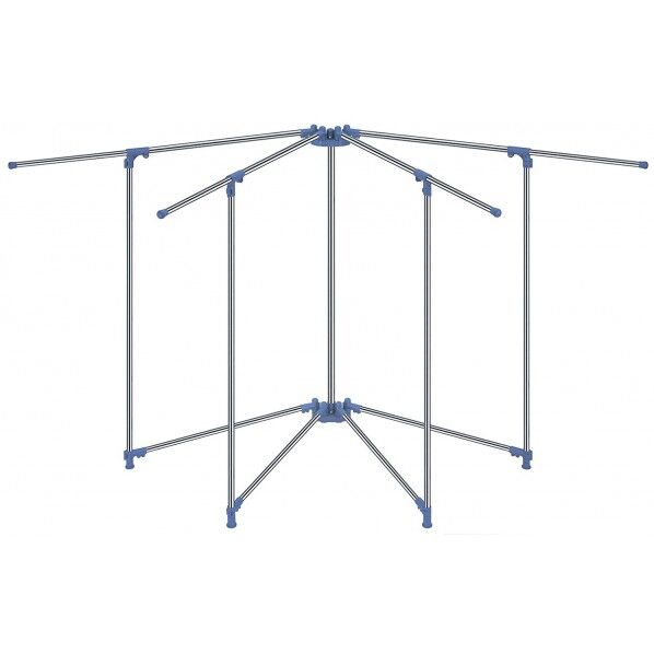 コンパクト扇形ふとんほし 4枚干しタイプ 伸縮アーム付き 本体サイズ:使用時/約幅74~110×4枚×高さ118cm、収納時/約幅77.5×奥行15×高さ118cm 1個