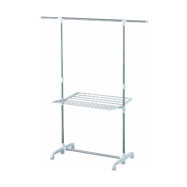 ポーリッシュ 伸縮式 室内物干し H型 使用時サイズ(約):幅96~148×奥行58×高さ103~180cm 1個