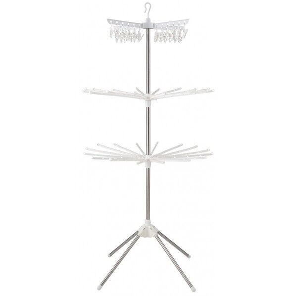 PORISH 組立式スタンド物干し パラソル型3段 使用時サイズ(約):幅82×奥行82×高さ169(cm) 1個