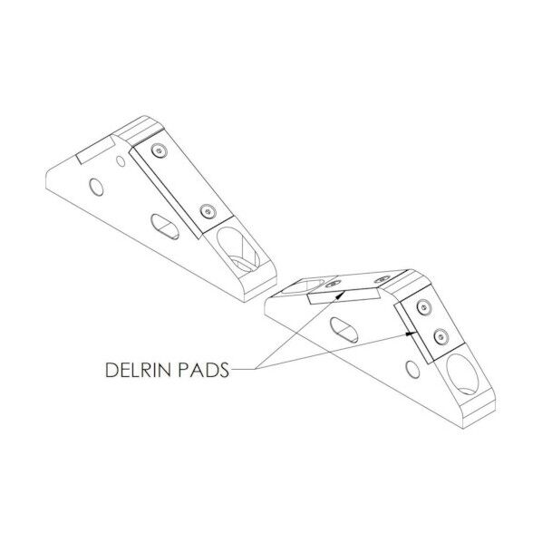V型コンポーネント大(接触部分デルリン製)(メートル法) Large Vees (2) Delrin pads R-VHV-25150-DL 1点
