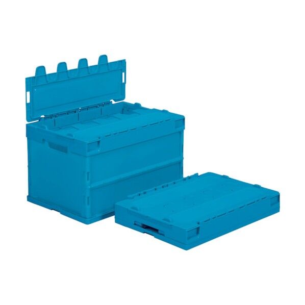 フタ一体型折りたたみコンテナー 559690 サンクレットオリコンPG51B SASO-PG51B BL 1点