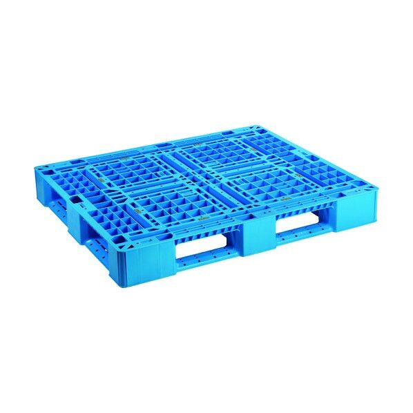 プラスチックパレットSLA-1210 片面四方差シ ブル- SLA-1210-BL 1枚