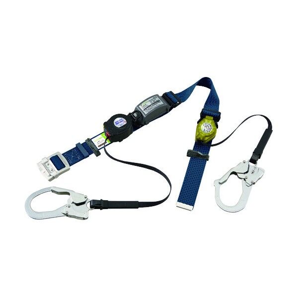SLN505+RICORO-N補助ロープ ロック装置付巻取器式胴ベルト ネイビー SLN505-RW-NB 1点