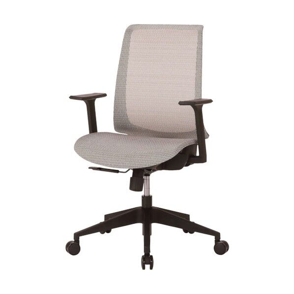 SPN メッシュチェア 肘付き シルバ- SPN-53A SV 1点