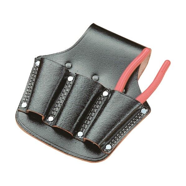 黒床皮ペンチ差し 8インチ用3丁入二重縫い型押 SP-G3 1点