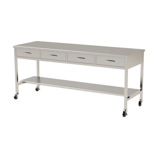 ステンレス作業台 片面引出付 間口1800×奥行600×高さ800 SUS-1800D4 1点