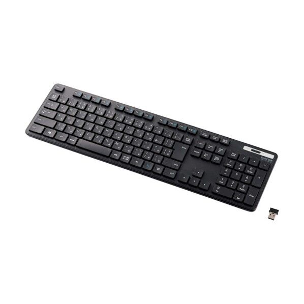 エレコム 抗菌 無線薄型フルキーボード TK-FDM110TKBK 1個