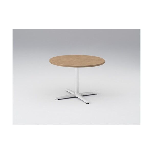 ノットワーク カフェローテーブル円型 天板トリニティオークライト 脚ホワイト TLL-06C5J-WD 1点...