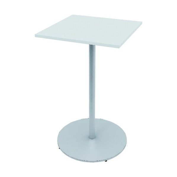 ハイテーブル(角型) 600×600×1000 天板色ホワイト 支柱ホワイト TRA-066HH-W9W9 1点
