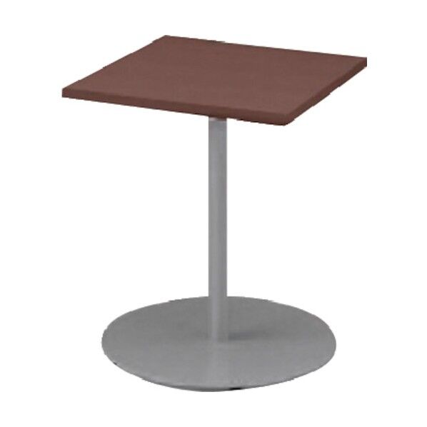 テーブル(角型) 600×600×720 天板色ブラックウォールナットD 支柱シルバーメタリック TRA-066LH-Z582 1点...