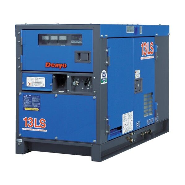 デンヨー 防音型ディーゼルエンジン発電機 10.5/13kVA(50/60Hz) DCA-13LSK 1点