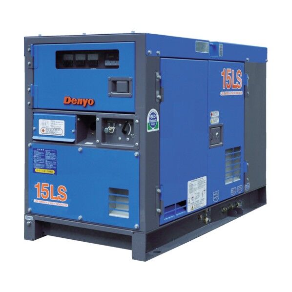 デンヨー 防音型ディーゼルエンジン発電機 12.5/15kVA(50/60Hz) DCA-15LSK 1点