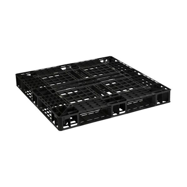 輸出梱包用プラスチックパレットEi-1111 片面四方差し 黒