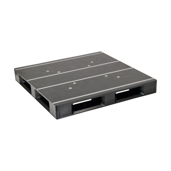 日本プラパレット プラスチックパレットZFD-1111FE-RR 片面四方差し 黒 ZFD1111FERRBK 1点
