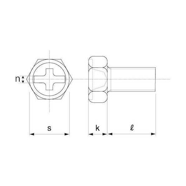 (＋-) アプセット小ねじ(鉄・三価ホワイト)
