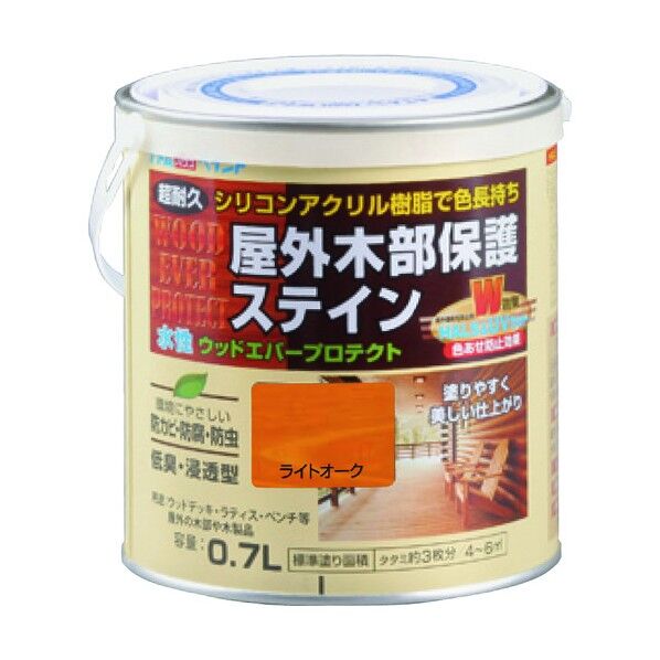 水性ウッドエバープロテクト(耐久ステイン) ライトオーク 0.7L 1
