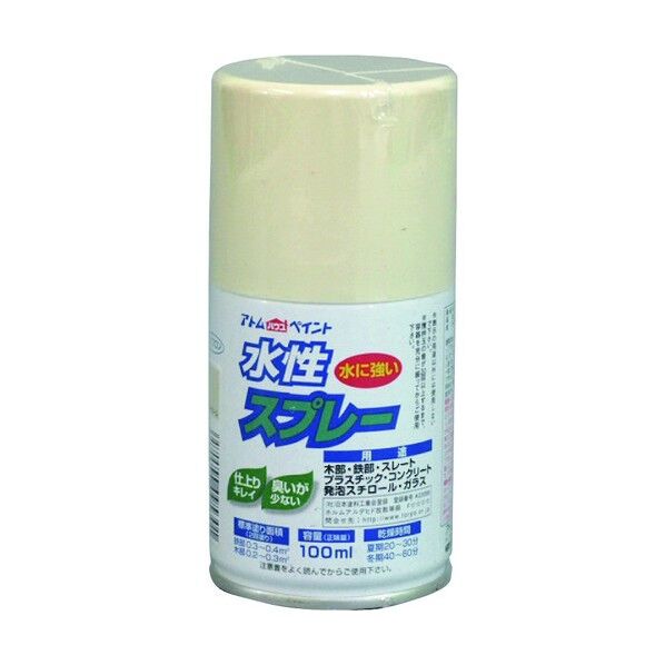 アトムハウスペイント 水性スプレー 100ml ハニークリーム 1