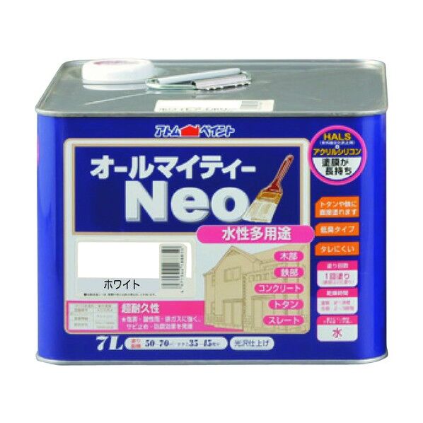 水性オールマイティーネオ(水性つやあり多用途塗料) ホワイト 7L 1