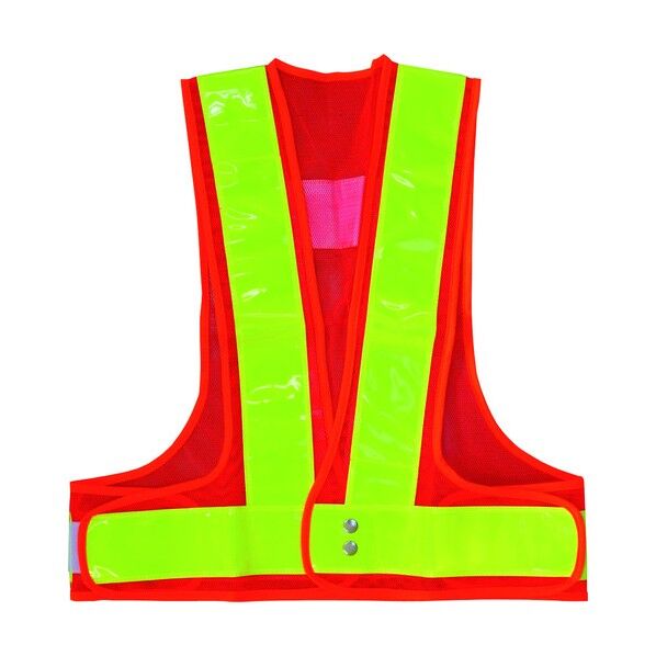 安全ベスト 橙メッシュ 黄反射 反射帯70幅 VSTK70AY 1点