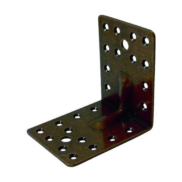 マルチ金物L型リブ付ブロンズ2.3×70×90×90 100 x 145 x 86 mm 69119 1点