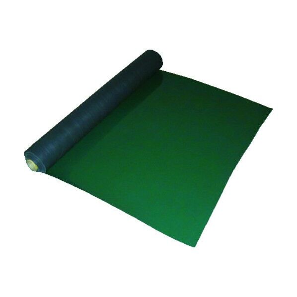 ワニ印 塩ビ養生マット 平マット グリーン 1.5mm厚×915mm×20m巻