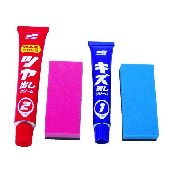 ソフト99ツヤ仕上げキズ消しセット