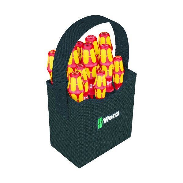 Ｗｅｒａ　２ＧＯ　絶縁ドライバーセット　持ち手付バッグ入り　１１本