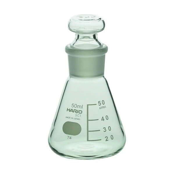 共通摺合共栓三角フラスコ 目安目盛付 50mL 010330-501A 30個