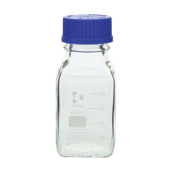 ねじ口角びん 250ml 青キャップ付 017230-250A 10個