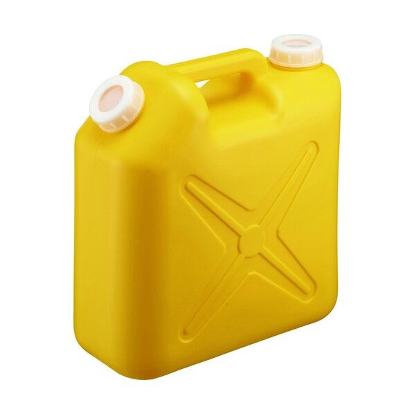 扁平缶10Lイエローノズルなし 0206Y 1点