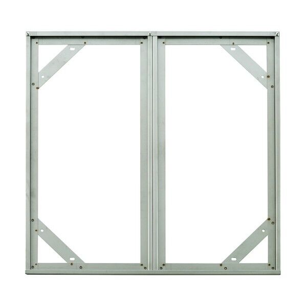 スライドアングル(消防・危険物標識用フレーム)KHT‐2SS 明治山型(600×300mm用)縦型2連用 053202 1個