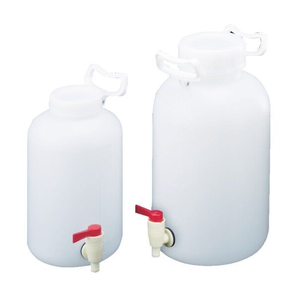 PE取手付広口下口活栓瓶