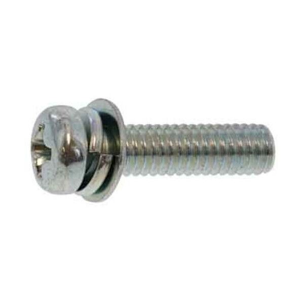 組込みねじ ペラウス(+)ナベP=4(薄板用(鉄(または標準)・三価ホワイト) M4×12 10-00-Q004-0040-0120-03 1000本