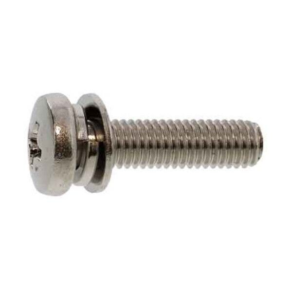 組込みねじ (+)バインドP=4(黄銅・ニッケル) M4×10 10-01-0404-0040-0100-05 1000本