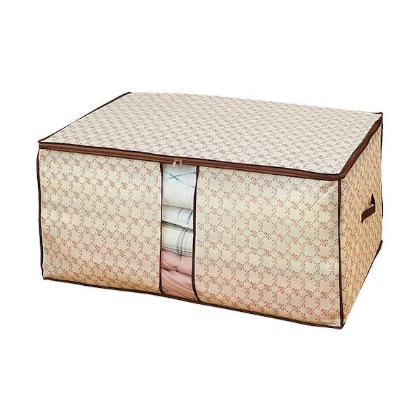 布団・こたつ布団収納袋 チェック花柄