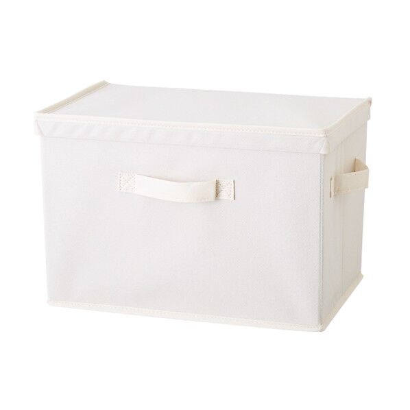 フタ付整理箱 ベージュ
