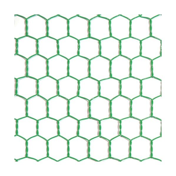 ビニール 亀甲金網 グリーン #20(0.85mm)x16mm / 450mmx30M 10160223 1巻